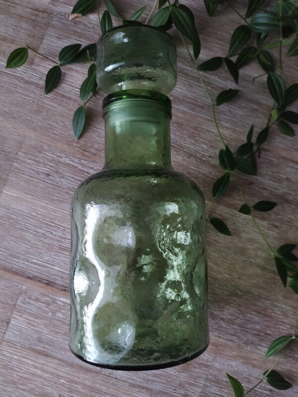 Bouteille verre vert collector Nespresso années 70