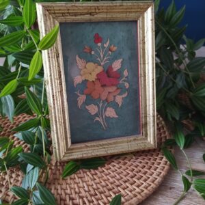 Cadre Vintage et Collage de Fleurs