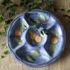 Plat compartiments motif citrons pastels