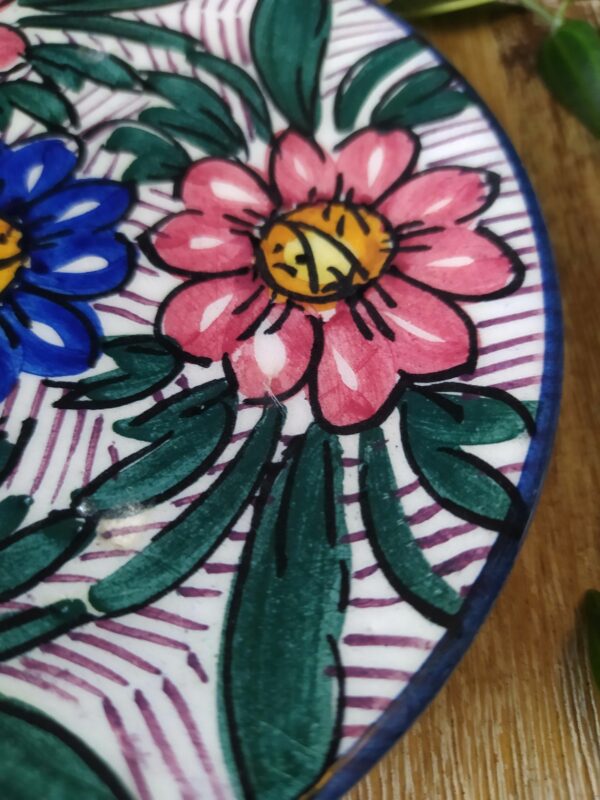 Mini Assiette en Céramique Motifs Fleurs Vintage – Image 3