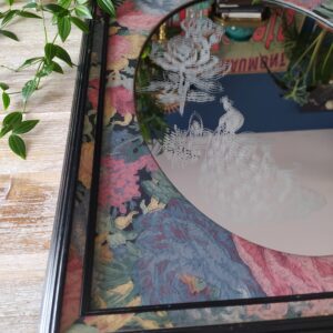 Miroir Vintage Style Art Déco et Encadrement Vintage