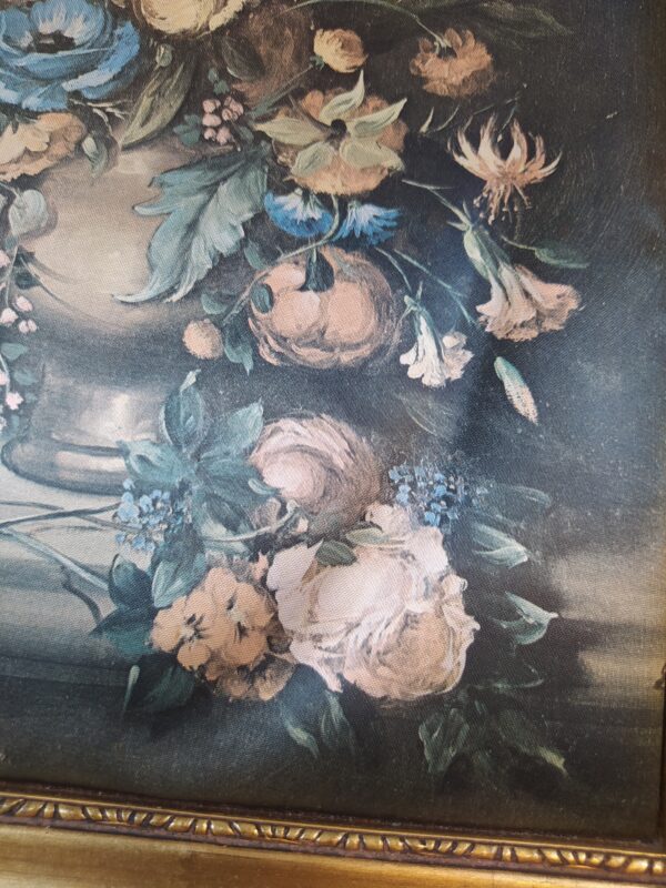 Tableau Or et Fleurs sur Tissu – Image 5