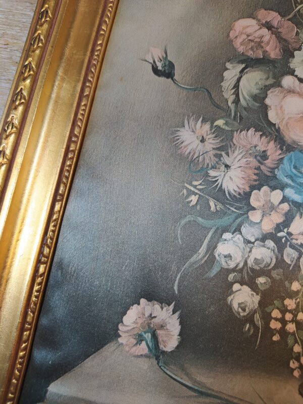 Tableau Or et Fleurs sur Tissu – Image 6