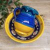 Pichet en Bleu et Jaune motif Poissons – Image 5