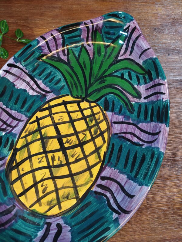 Assiette de Présentation Multicolore Motif Ananas – Image 4