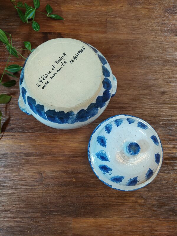 Mini Soupière en Terre Cuite Dégradé Bleu et Blanc – Image 7