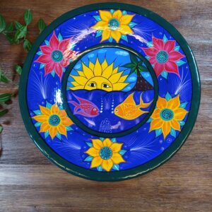 Assiette Décorative entre Terre et Mer Multicolore