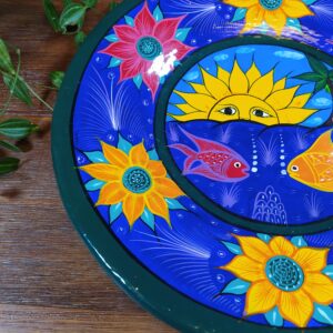 Assiette Décorative entre Terre et Mer Multicolore