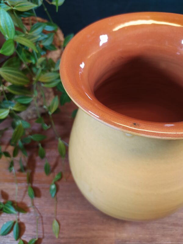 Potiche en Grès Vintage Couleur Moutarde – Image 8
