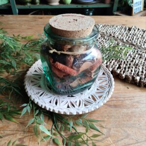 Bocal en Verre Vintage avec son Bouchon en Liège et Pot Pourri
