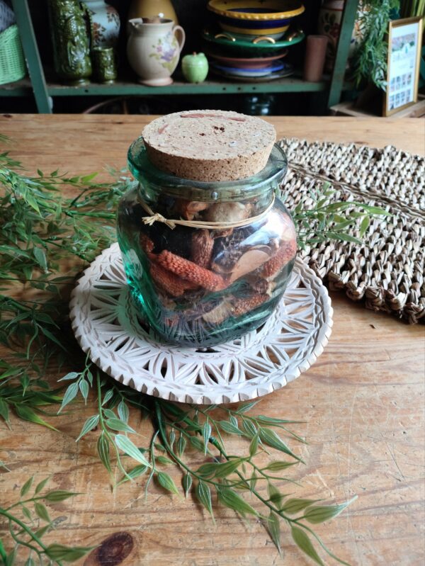 Bocal en Verre Vintage avec son Bouchon en Liège et Pot Pourri
