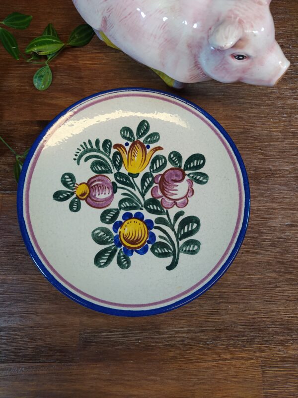 Assiette à Dessert Vintage aux Motifs Fleuris – Image 7