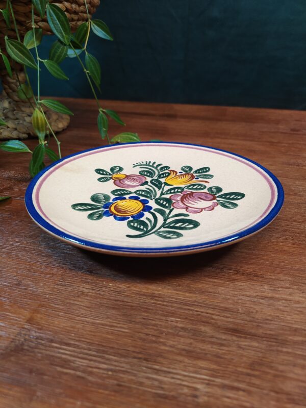 Assiette à Dessert Vintage aux Motifs Fleuris – Image 3