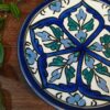 Petite Assiette à Motifs Floraux Orientaux Tons Bleu – Image 3