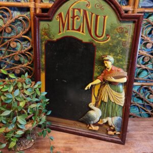 Tableau Menu Vintage Bois et Relief