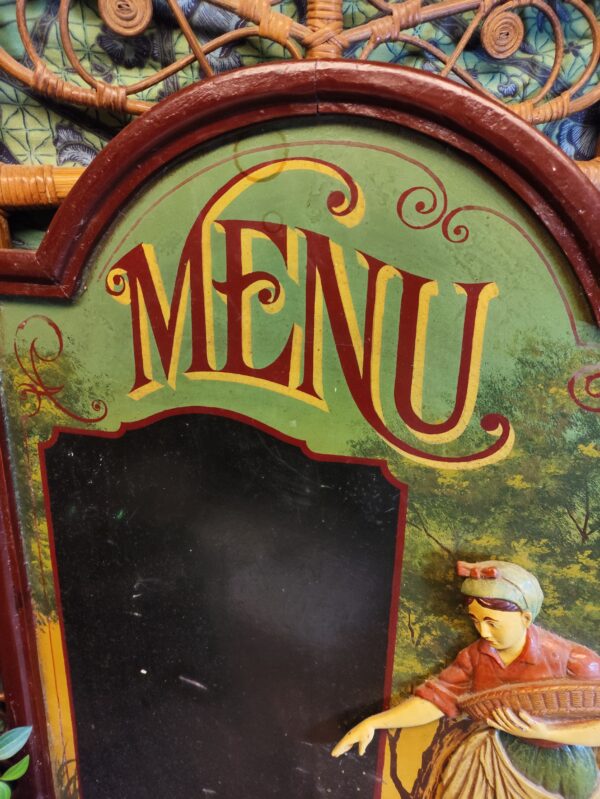 Tableau Menu Vintage Bois et Relief – Image 3
