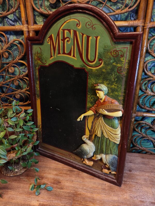 Tableau Menu Vintage Bois et Relief – Image 5