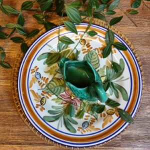 Assiette en Céramique Peinte à la Main Motifs Fleuris