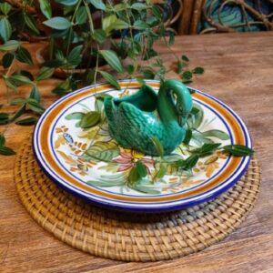 Assiette en Céramique Peinte à la Main Motifs Fleuris