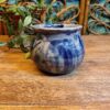 Petit Vase Bleu en Grés Emaillé Peint à la Main – Image 5