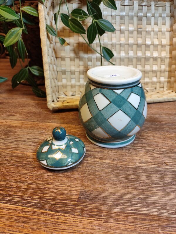 Petit Pot à Gingembre en Céramique à Carreaux – Image 14