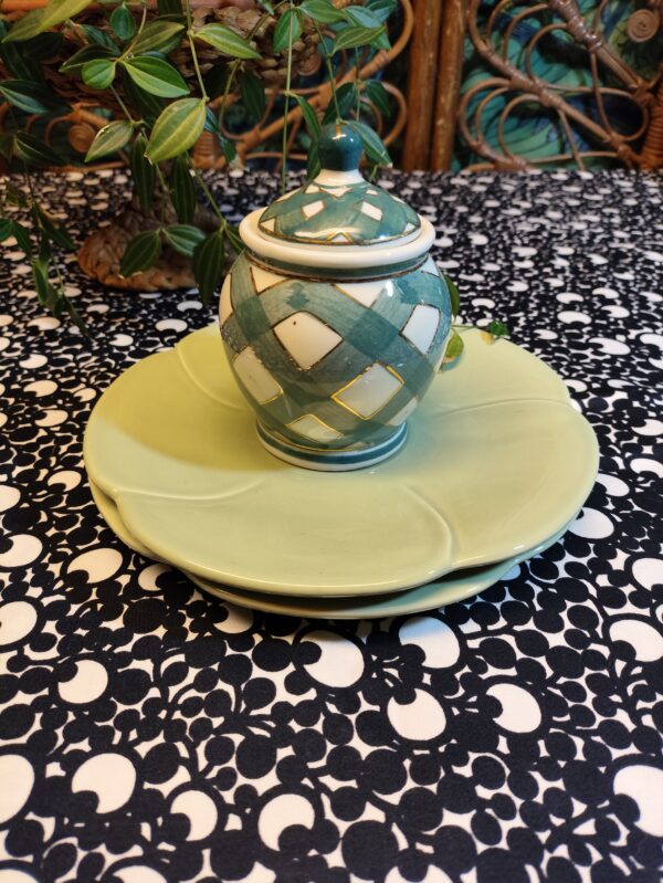 Petit Pot à Gingembre en Céramique à Carreaux – Image 5