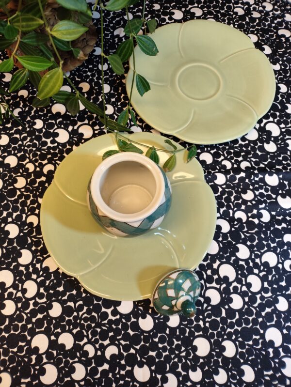 Petit Pot à Gingembre en Céramique à Carreaux – Image 9