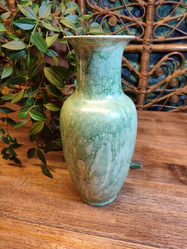 Vase en Céramique Effet Nacré Vert Pastel