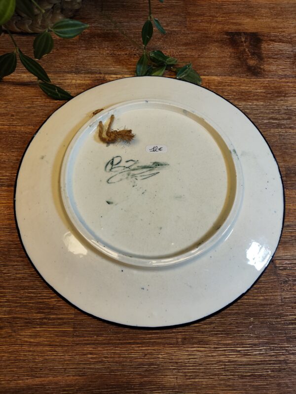 Assiette Espagnole en Bleu à Motifs Fleuris Artisanale – Image 7