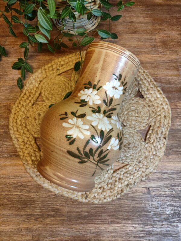 Vase en Grès Motifs Fleuris Peint à la Main – Image 3