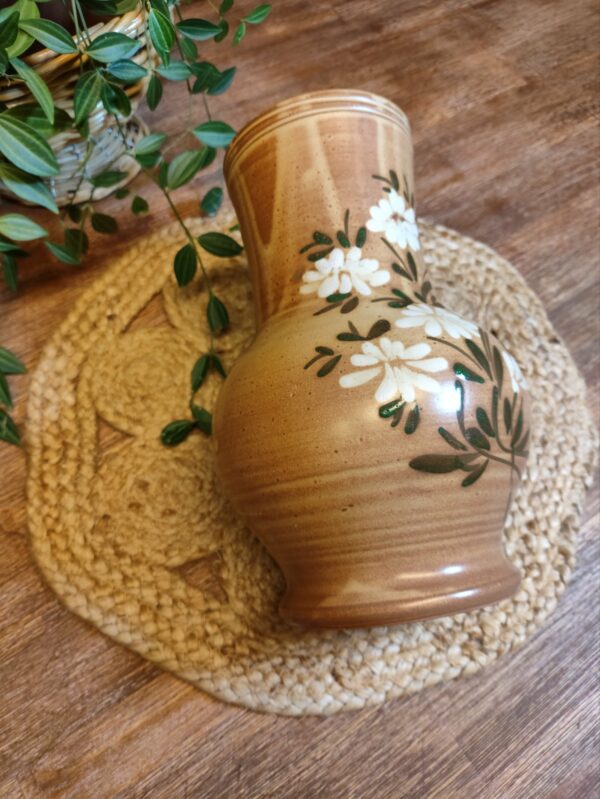 Vase en Grès Motifs Fleuris Peint à la Main – Image 4