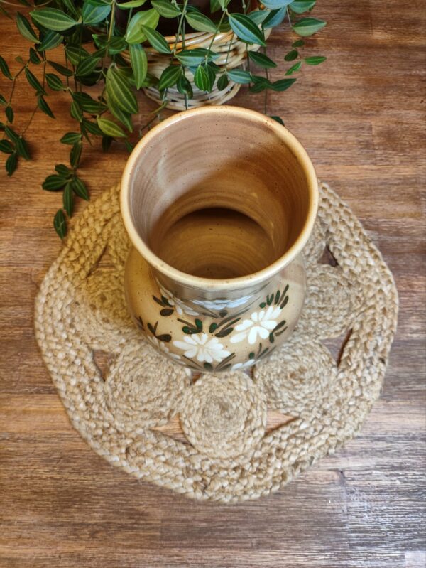 Vase en Grès Motifs Fleuris Peint à la Main – Image 6