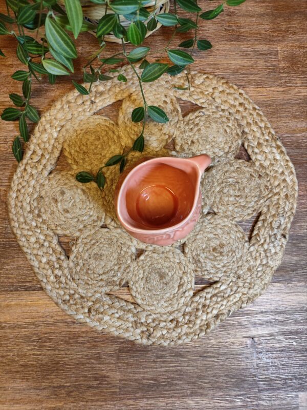 Pot à Lait Motifs Fleuris Couleur Saumon – Image 6