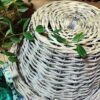 Panière Corbeille en Osier Tressé Gris – Image 10