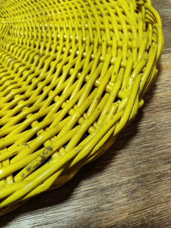 Plateau Panier Tressé Jaune Vif – Image 10