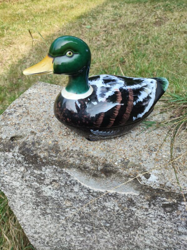 Canard vintage Michel Caugant terrine couvercle