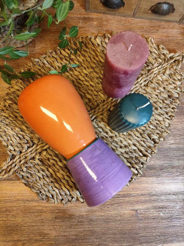 Bougeoir en Duo Corail et Mauve – Image 5