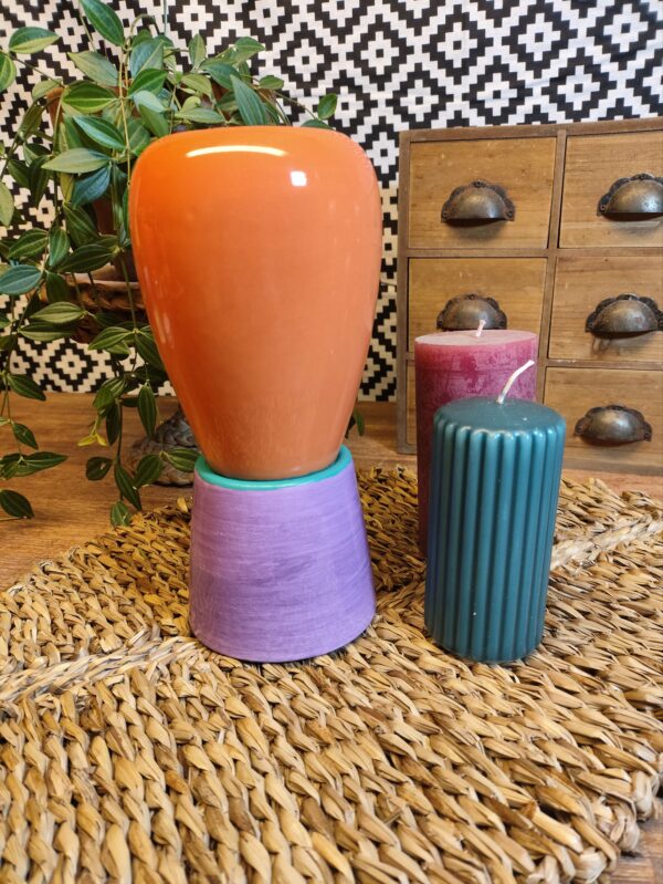 Bougeoir en Duo Corail et Mauve – Image 7
