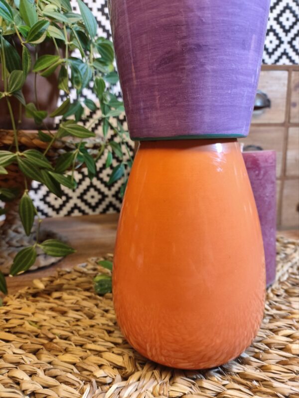 Bougeoir en Duo Corail et Mauve – Image 3