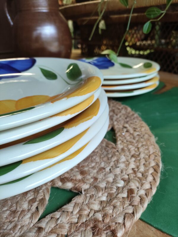 Service de Table 9 Assiettes Fleuries – Image 10