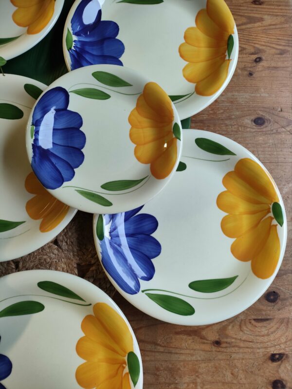 Service de Table 9 Assiettes Fleuries – Image 11