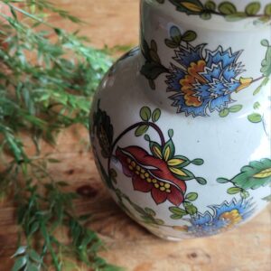 Vase en Céramique Motifs Fleuris