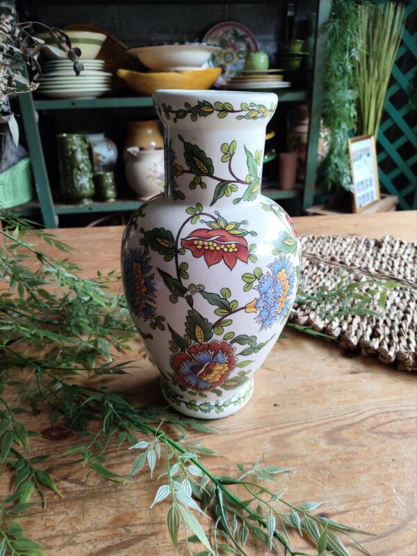 Vase en Céramique Motifs Fleuris