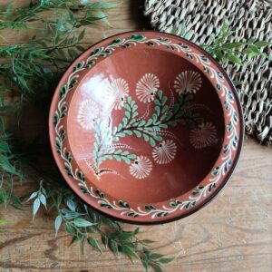 Saladier en Grès Motifs Fleuris
