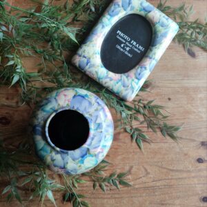 Duo Cadre et Vase Amadeus Pastel