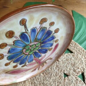 Assiette Artisanale Fleurie