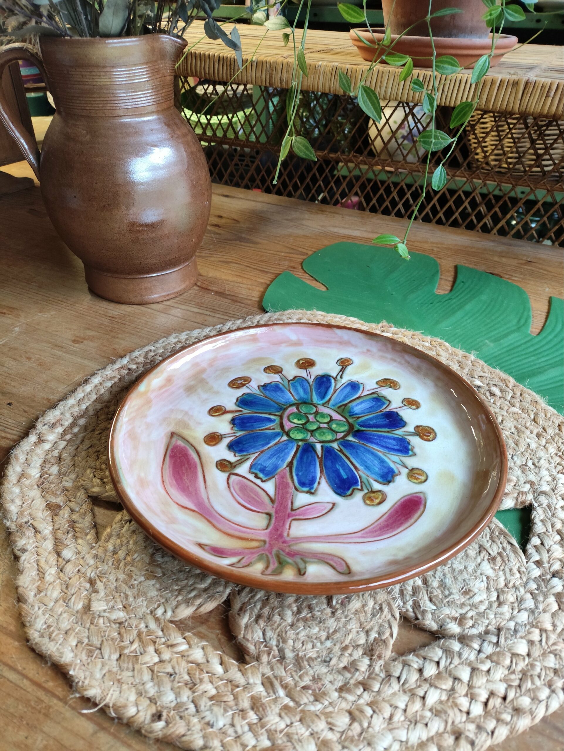 Assiette Artisanale Fleurie – Image 3