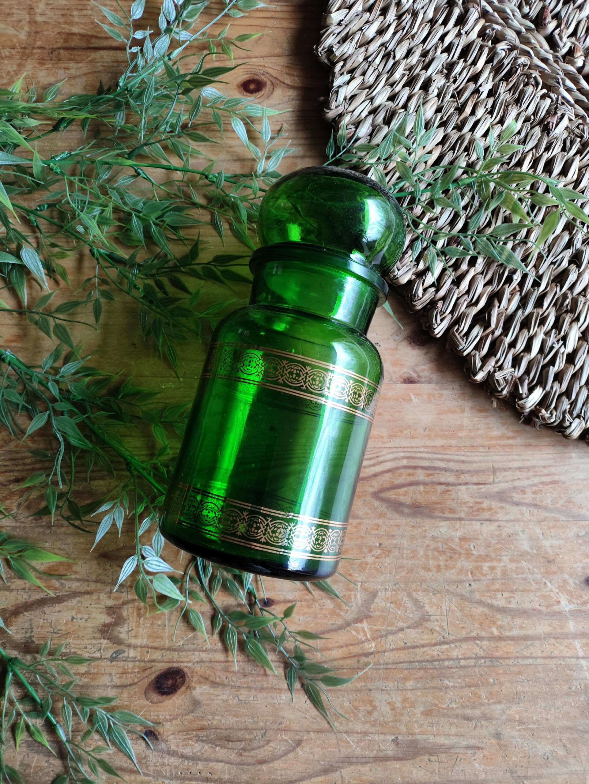 Pot Apothicaire en Verre Vert