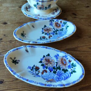 Plat de Service Coq et Pivoines