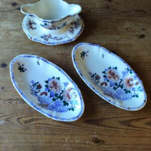 Plat de Service Coq et Pivoines